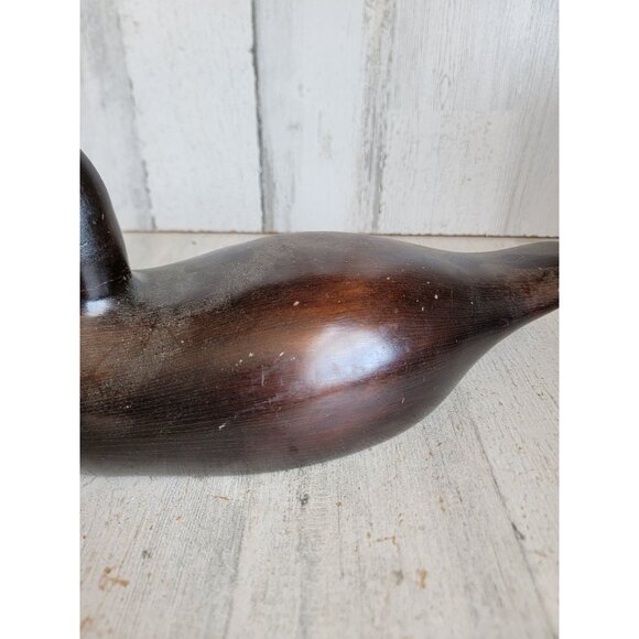 Wooden vintage brown bird duck Unique home decor woods hunting - Picture 5 of 13